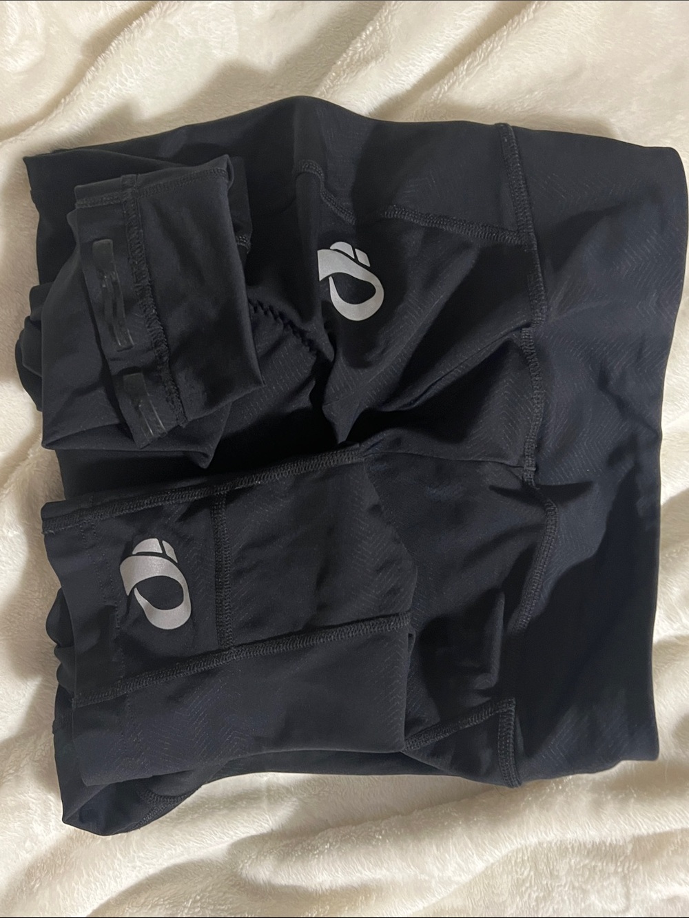 Pearl Izumi Black Cycling Tights with Reflective Logos
